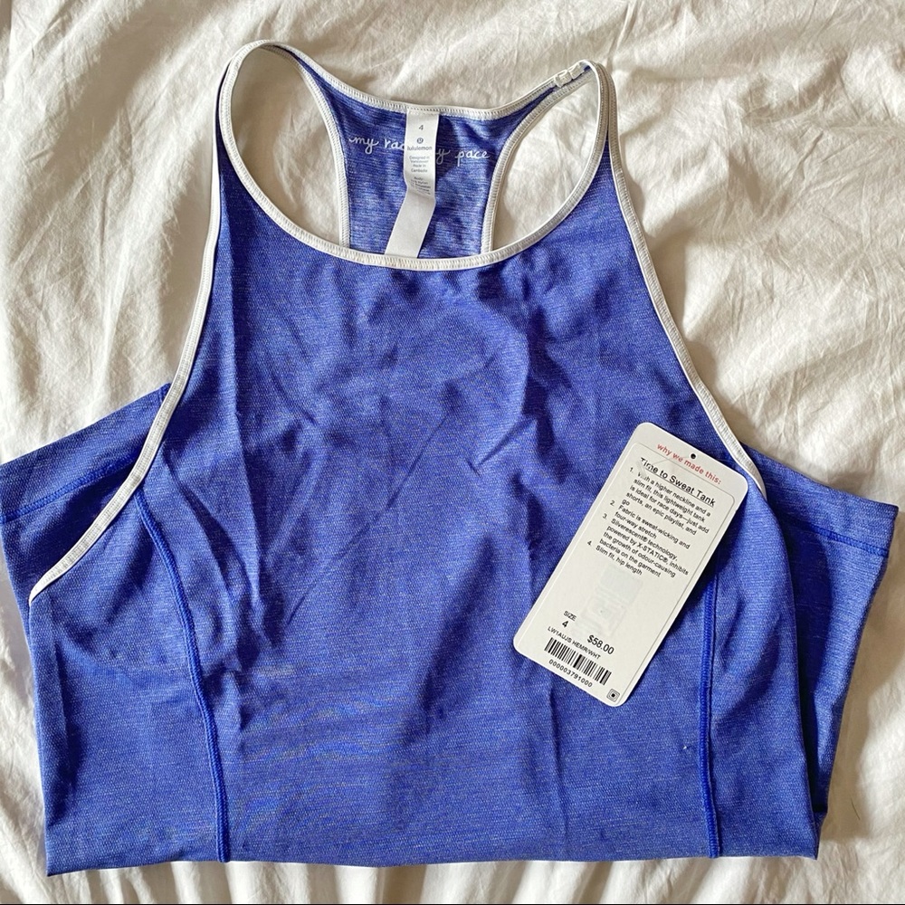 NWT Blue lululemon tank size 4 - Picture 3 of 3